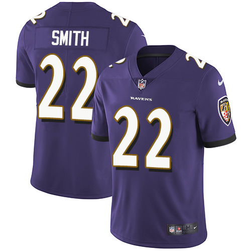 2019 Men Baltimore Ravens 22 Smith purple Nike Vapor Untouchable Limited NFL Jersey